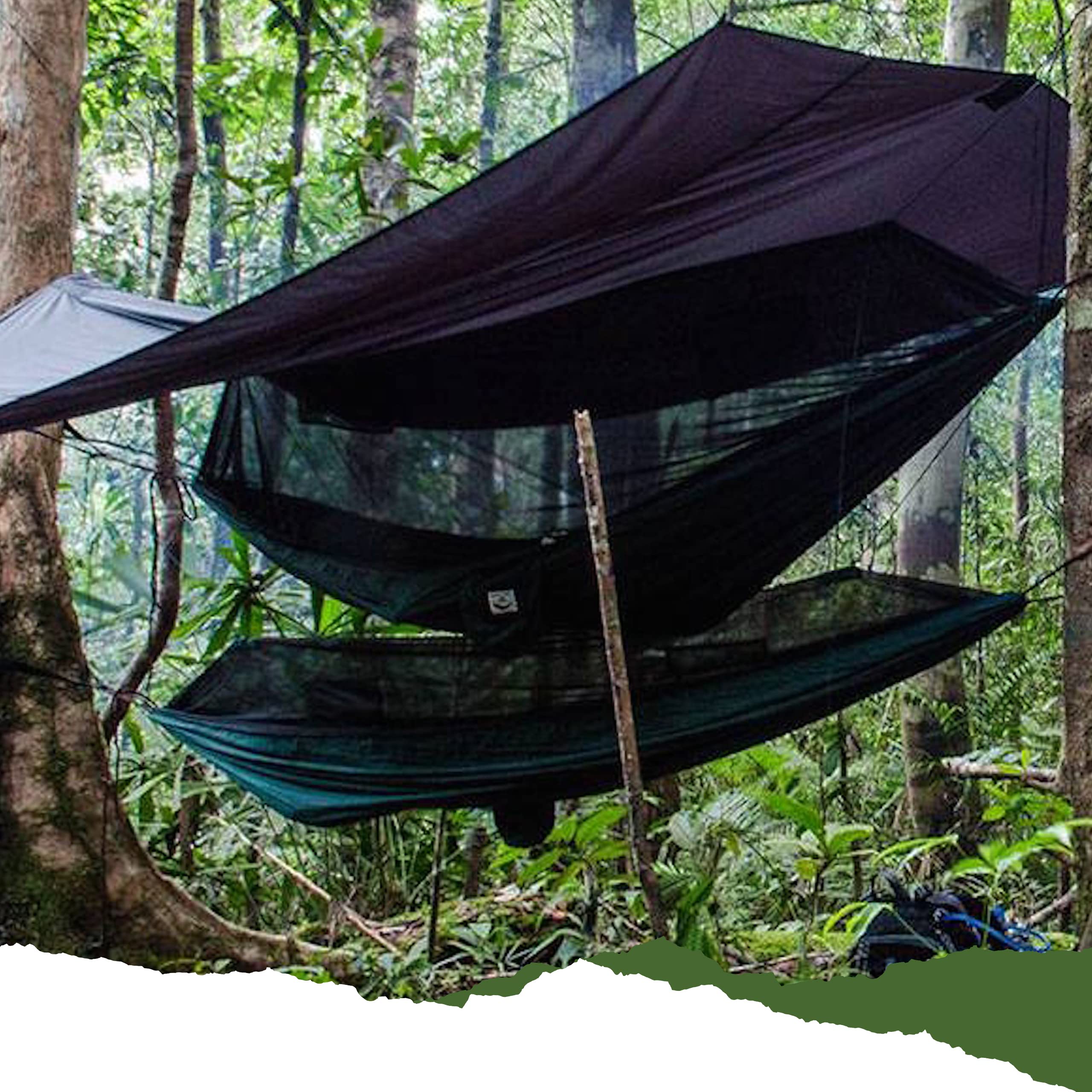 Hammock With Mosquito Net - Fully Reversible Bug Free Hammock Tent, Extra Large Sleeping Space, Bug Proof Netting & Suspension -