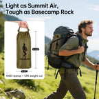 Free Soldier Waterproof Portable Tarp Multifunctional Outdoor Camping Traveling Awning Backpacking Tarp Shelter Rain Tarp (Brown