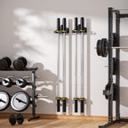 JNIHEEP Barbell Holder,Garage Gym Bar Wall Rack with 2 Bar Holders for Hanging Olympic Barbells, Curl Bars, Chains,Resistance Ba
