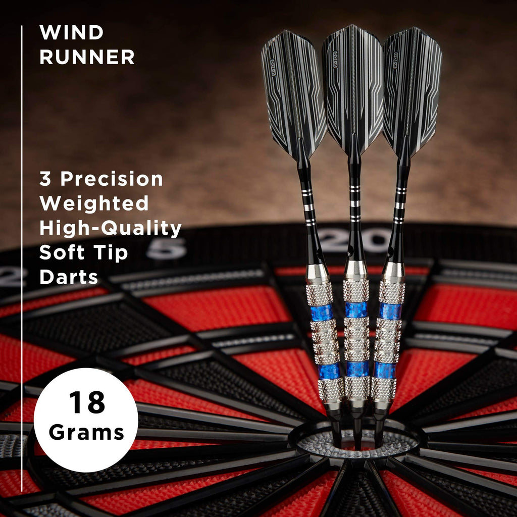 Viper Wind Runner Soft Tip Darts, Blue Rings, 18 Grams