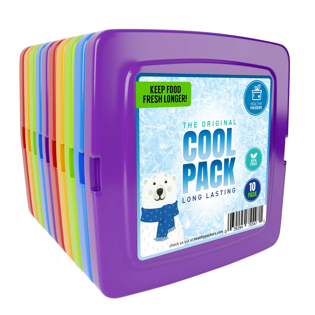 Healthy Packers Ice Packs For Lunch Bags - Freezer Packs - Original Cool Pack | Slim & Long-Lasting Reusable Ice Pack For Lunch