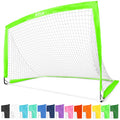 Gosports Team Tone 6 Ft X 4 Ft Portable Soccer Goal For Kids - Pop Up Net For Backyard - Bright Green