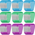 Shimeyao 180 Pcs 1.8 Small Aluminum Clip Keychain Buckle Clip Bulk Mini Aluminum D Ring Shape Small Lock Spring Snap Hook (Purpl