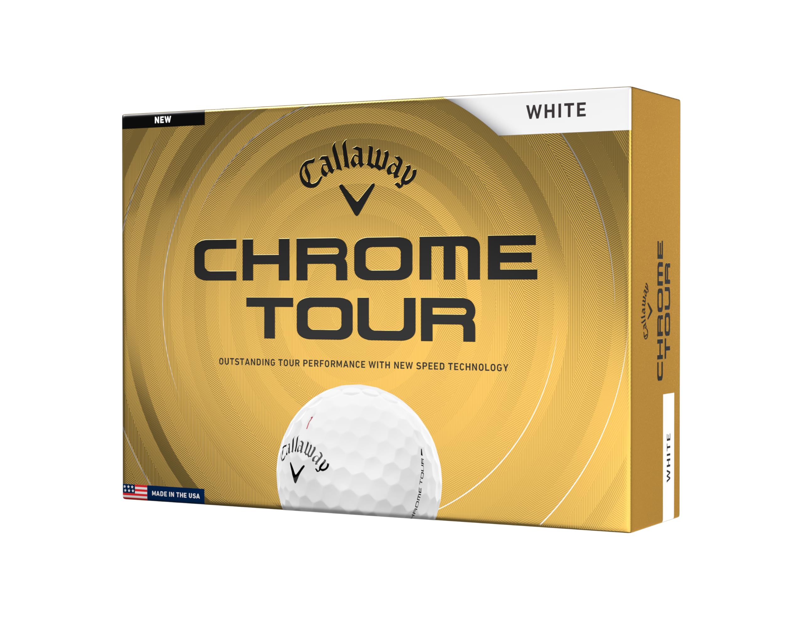 Callaway Golf Chrome Tour 2026 Golf Balls(White,One Dozen)