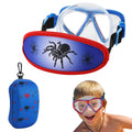 Toddler Goggles Nose Cover, Kid Goggles Fabric Strap, Swimming Goggles Kids 3-6 (Spider)