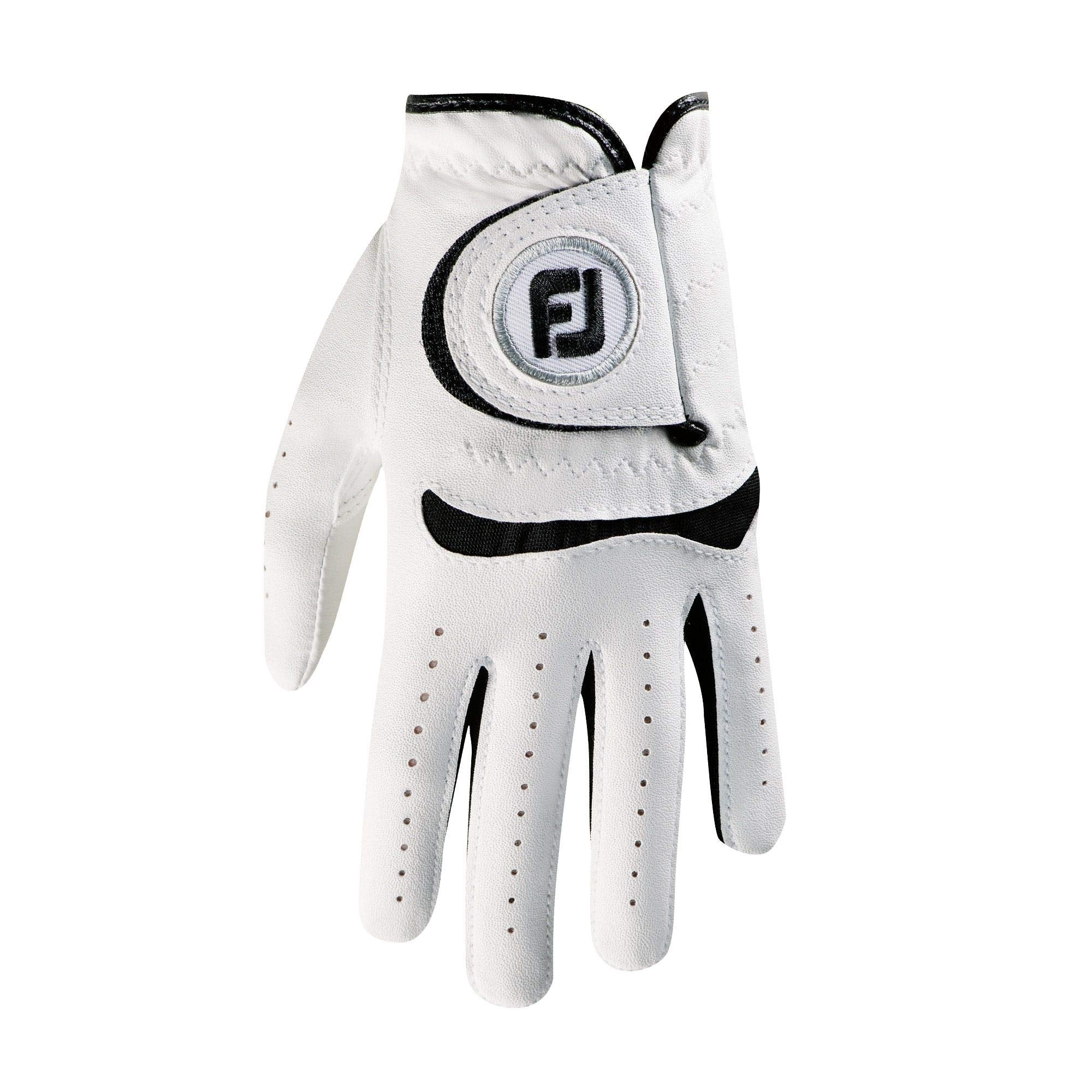 Footjoy Junior Golf Glove, White Medium, Worn On Right Hand