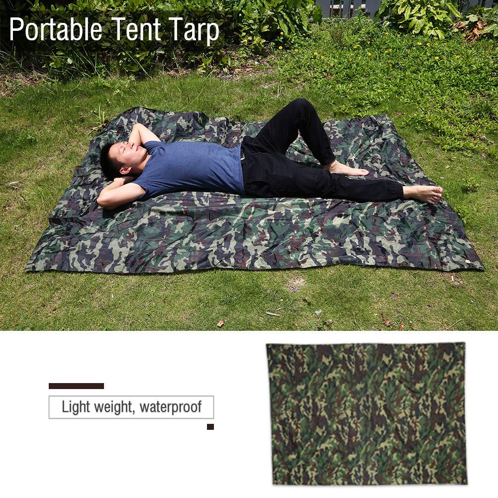 Tarp,Lightweight Outdoor Cam Hiking Tent Tarp, Waterproof Picnic Mat Shelter Tent Tarp Rain Fly, With Drawstring Carrying Bag Fo