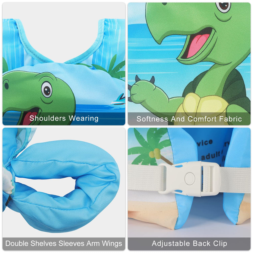 Doohalo Kids Swim Floats For 28-70 Pounds Kid Arm Shoulder Float Vest Fit For 2-8 Years Older Boys Girls Toddler Baby Children