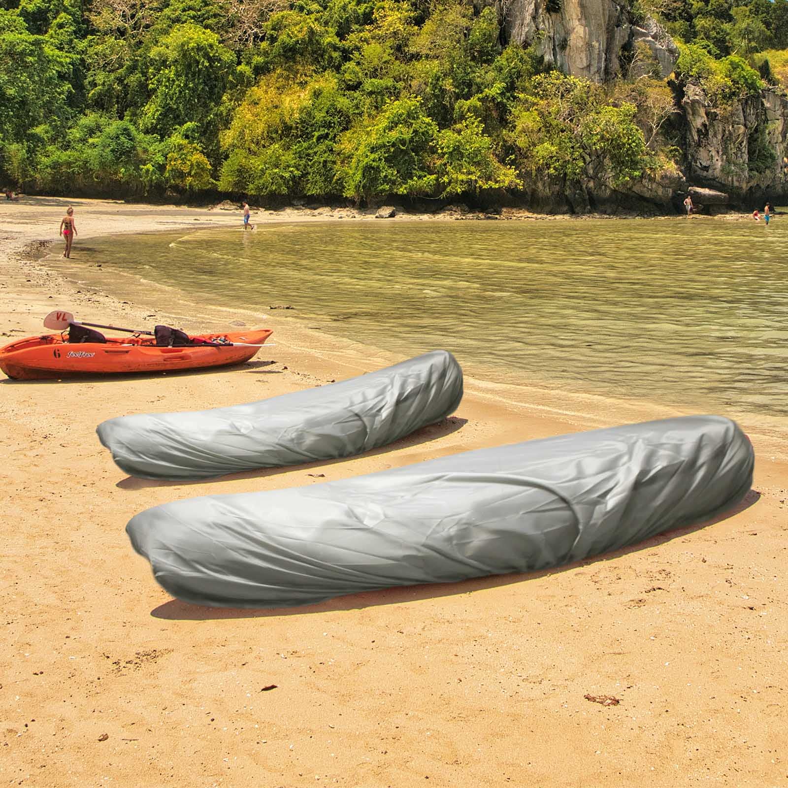 Frelaxy 420D Kayak Cover, Heavy Duty Waterproof Uv Resistant Kayak Covers For Outdoor Storage, Ultra Strong Canoe Storage Dust C