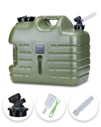 Upwoigh Camping Water Container, 6.6 Gallon Big Water Containers Jug, Truly No Leakage Water Storage, Military Green Water Tank,