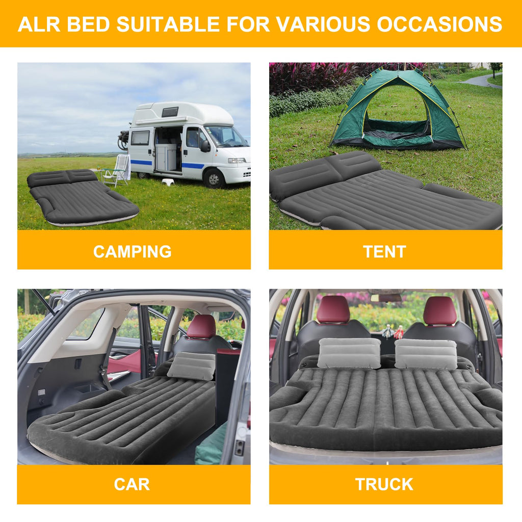 Kmz Suv Air Mattress Thickened And Double-Sided Flocking Travel Camping Bed With 2 Pillows & Electric Pump Dedicated Mobile Cush