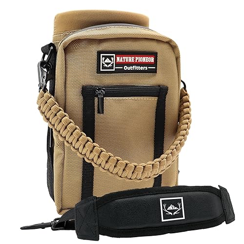 Nature Pioneor Oxford Insulated Water Bottle Holder With Shoulder Strap For 32Oz Sports Water Bottles, Carrier/Pouch Sleeve For
