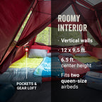 Coleman Skylodge 8-Person Instant Camping Tent, Blackberry