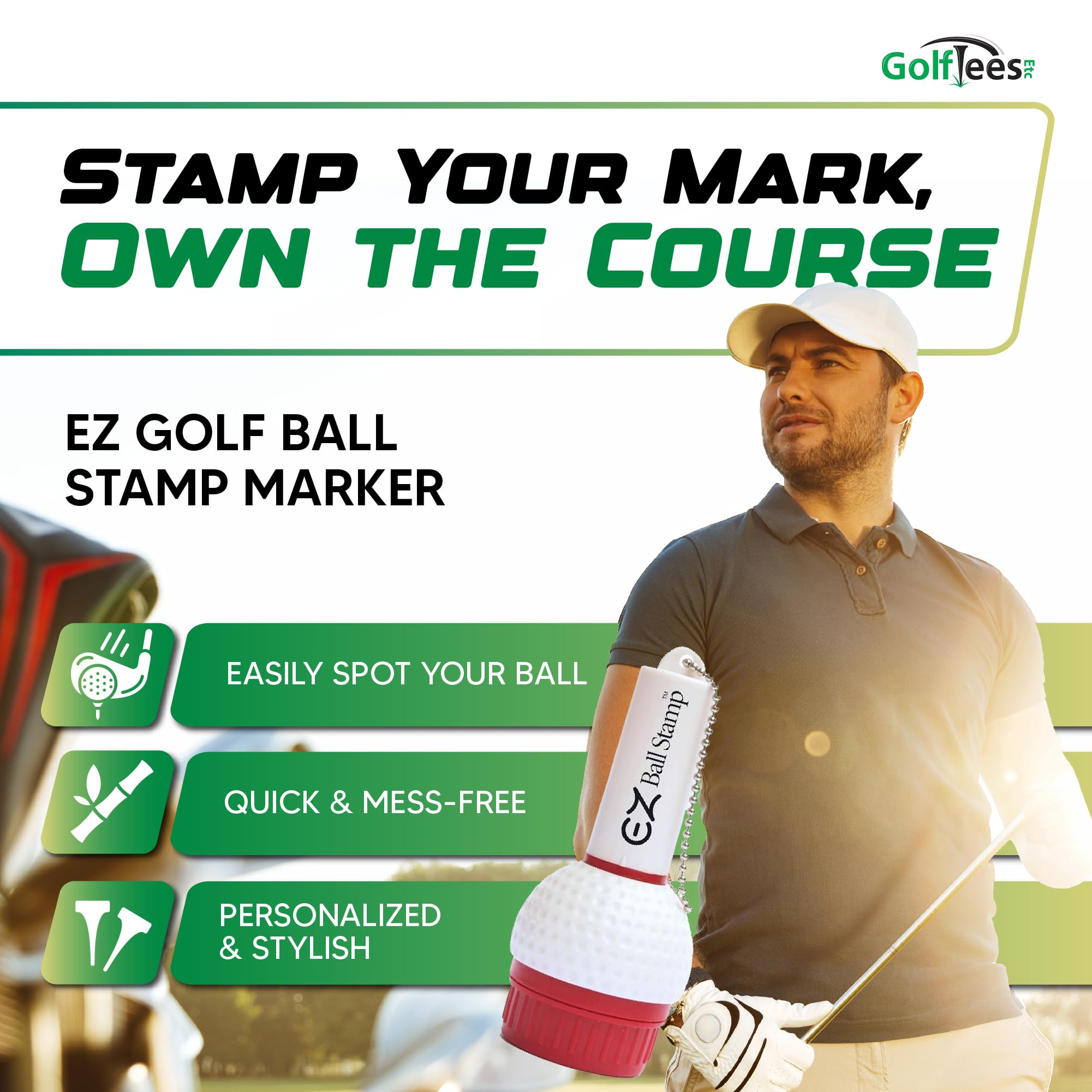 Promarking Ezballstamp Golf Ball Stamp Marker (Green Frog)
