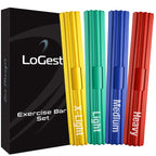 Logest Twist Hand Exerciser Bars - 4 Piece Flexible Bars Strengthener Set - Tennis Elbow, Golfer'S Elbow, Tendonitis, Wrist, For