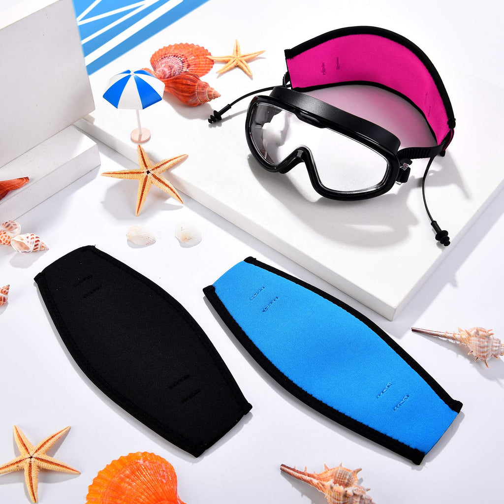 Skylety 3 Pieces Neoprene Mask Strap Cover Neoprene Diving Mask Straps Hair Protector Wrap For Dive And Snorkel Masks Water Spor