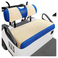 10L0L Golf Cart Seat Covers For Ezgo Txt Rxv & Club Car Ds 2000-Up, Breathable Air Mesh Fabric Washable - Beige Blue