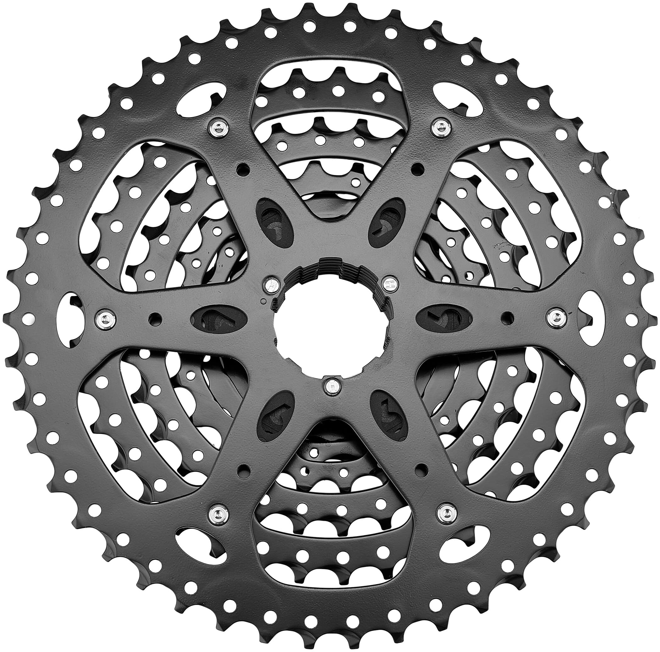 Microshift | Advent Cassette | 9 Speed | 11-46T | Ed Black | Hardened Steel Cogs
