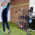 Vevor Golf Storage Garage Organizer, 2 Golf Bag Storage Stand Holder And Other Sports Equipment Storage Rack, Outdoor Steel Ball