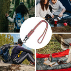 Laredtree Heavy Duty Paracord Lanyard Keychain, Paracord Necklace Cell Phone Keychain Whistles Wrist Braided Strap (Rainbow)