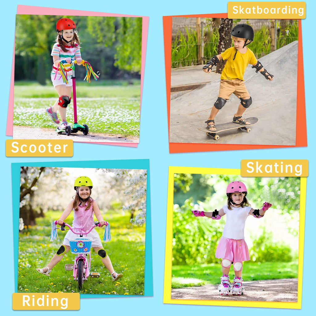 Bursun Kids Bike Helmet Ventilation & Adjustable Toddler Helmet For Ages 3-5-8-14 Kids Boys Girls Multi-Sport Helmet For Bicycle