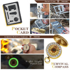 Survival Kit, Gifts For Men Husband Dad, Emergency Survival Gear And Equipment 14 In 1, Hunting Fishing Fathers Day Birthday Gif