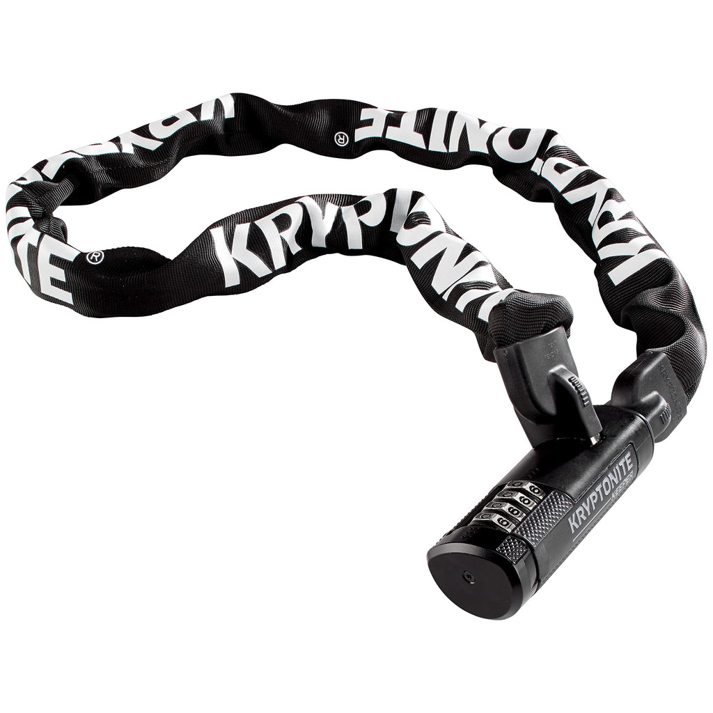 Kryptonite Keeper 712 Combo Bike Chain Lock, 4 Feet Long 7Mm Steel Chain Heavy Duty Anti-Theft Bicycle Chain Lock, 4-Digit Reset