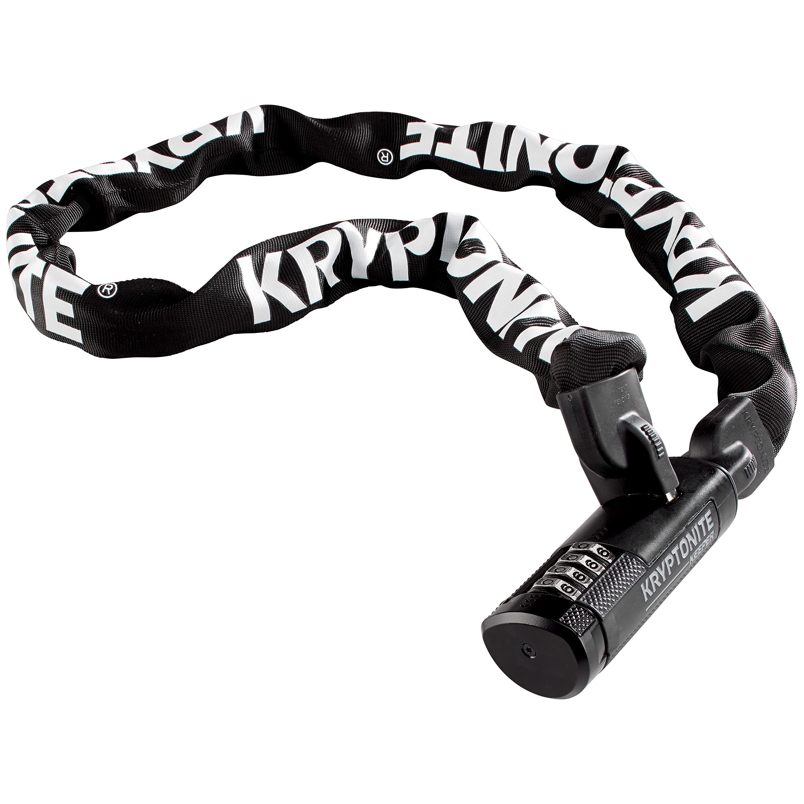 Kryptonite Keeper 712 Combo Bike Chain Lock, 4 Feet Long 7Mm Steel Chain Heavy Duty Anti-Theft Bicycle Chain Lock, 4-Digit Reset
