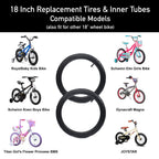 (2 Sets) 18    X 2.125 Kids Bike Replacement Tires And Tubes - Compatible With Most 18    Kids Bikes Like Royalbaby, Joystar, An