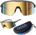 Qooltimes Polarized Wrap Around Shield Cycling Sunglasses Men Women Oakley Sutro Lite Golfing Ski Triathlon Volleyball Running B