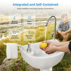 Yitahome Portable Sink Camping Hand Washing Station With 17 L Wash Basin Stand And Carry Bag, Rolling Wheels, Soap Dispenser, To