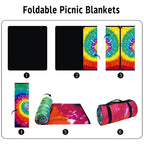 Supfitness Extra Large Picnic Blankets Waterproof Foldable (80 X 80) Beach Blanket Waterproof Sandproof,3-Layer Thicking Mat Out