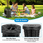 Upgrade Retractable Portable Toilet For Adults - 18.6H Adjustable Height Camping Tall Toilet, Xl Travel Folding Toilet With Lid