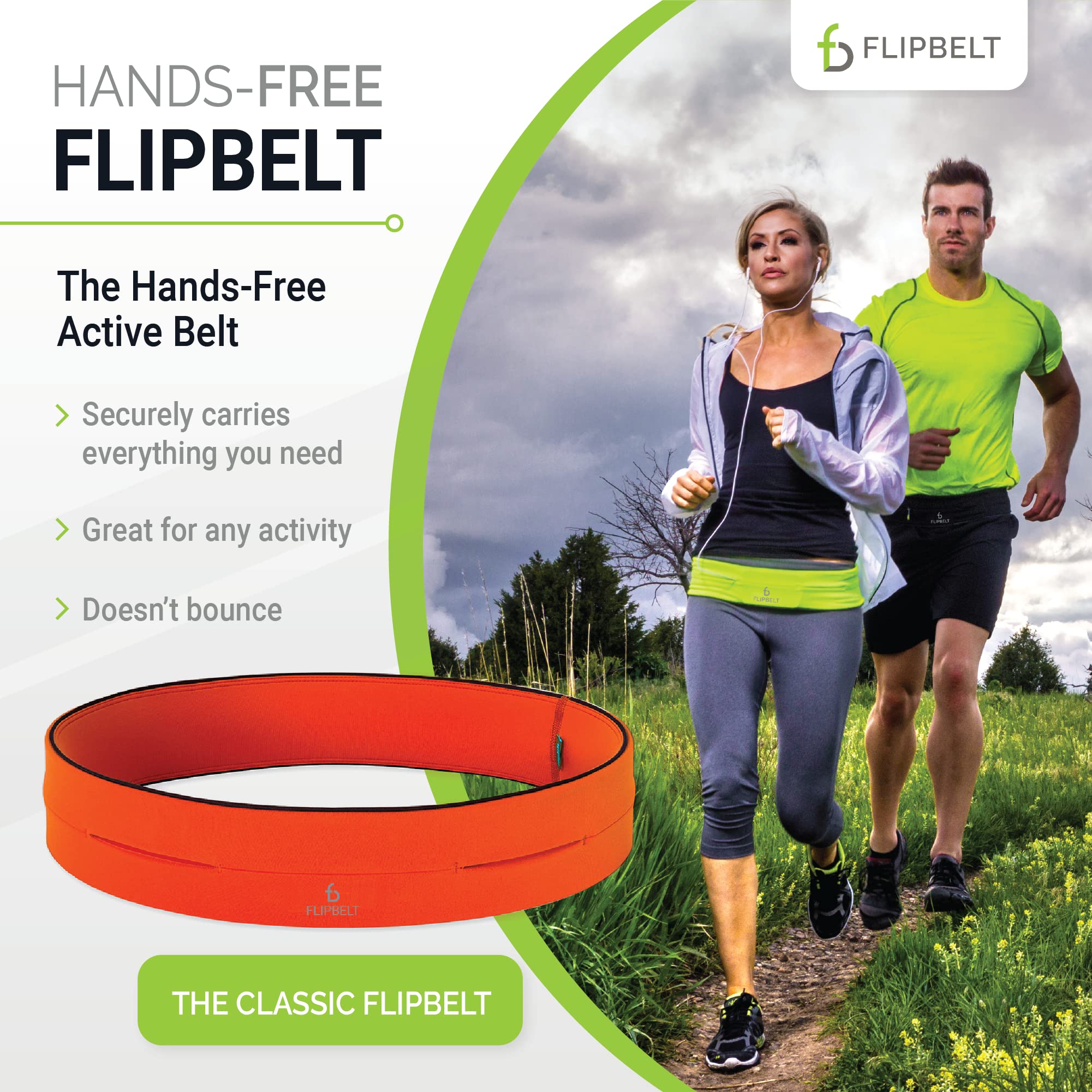 FlipBelt Level Terrain Waist Pouch, Neon Punch, Large/32-35,FBN