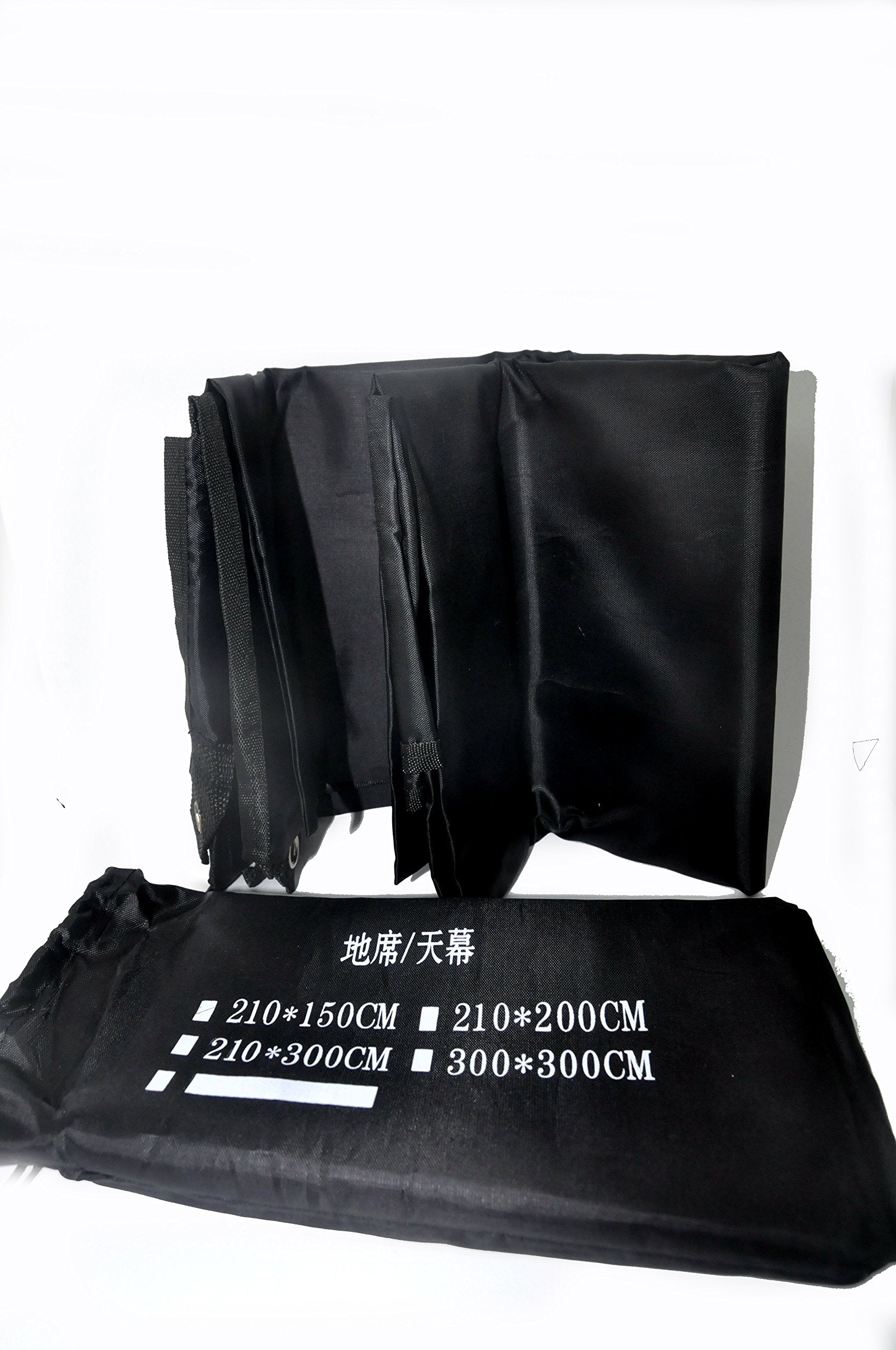 Waterproof Camping Tarp For Picnics, Tent Footprint, And Sunshade (Black-210X150Cm)