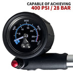 High Pressure Bike Fork Rear Shock Suspension Portable Pump 400 Psi With Pressure Gauge And Micro Air Adjustment Button