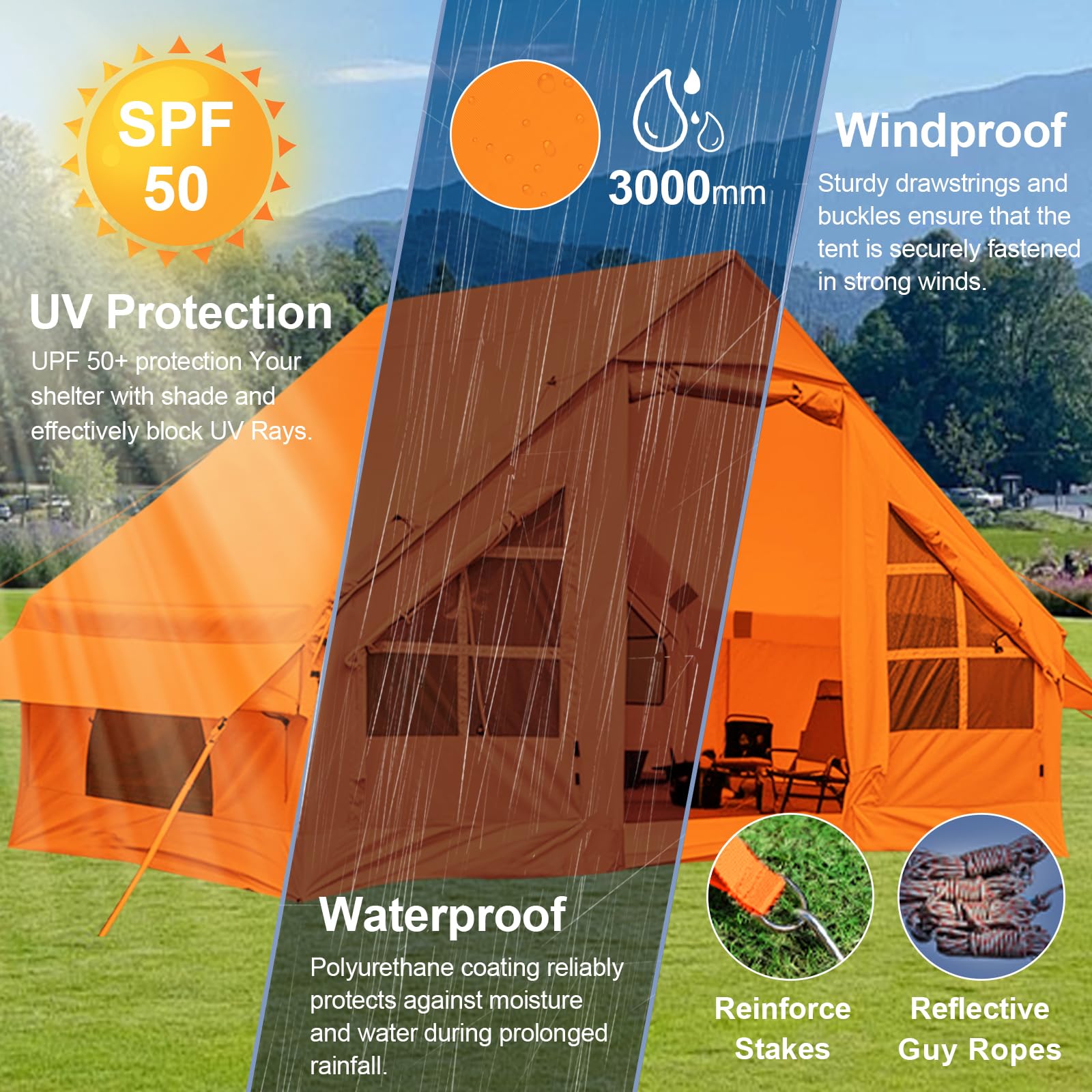 Inflatable Tents For Camping, Oxford Blow Up, Easy Setup Inflatable Tent, Waterproof Inflatable Outdoor Air House, Casa De Campa