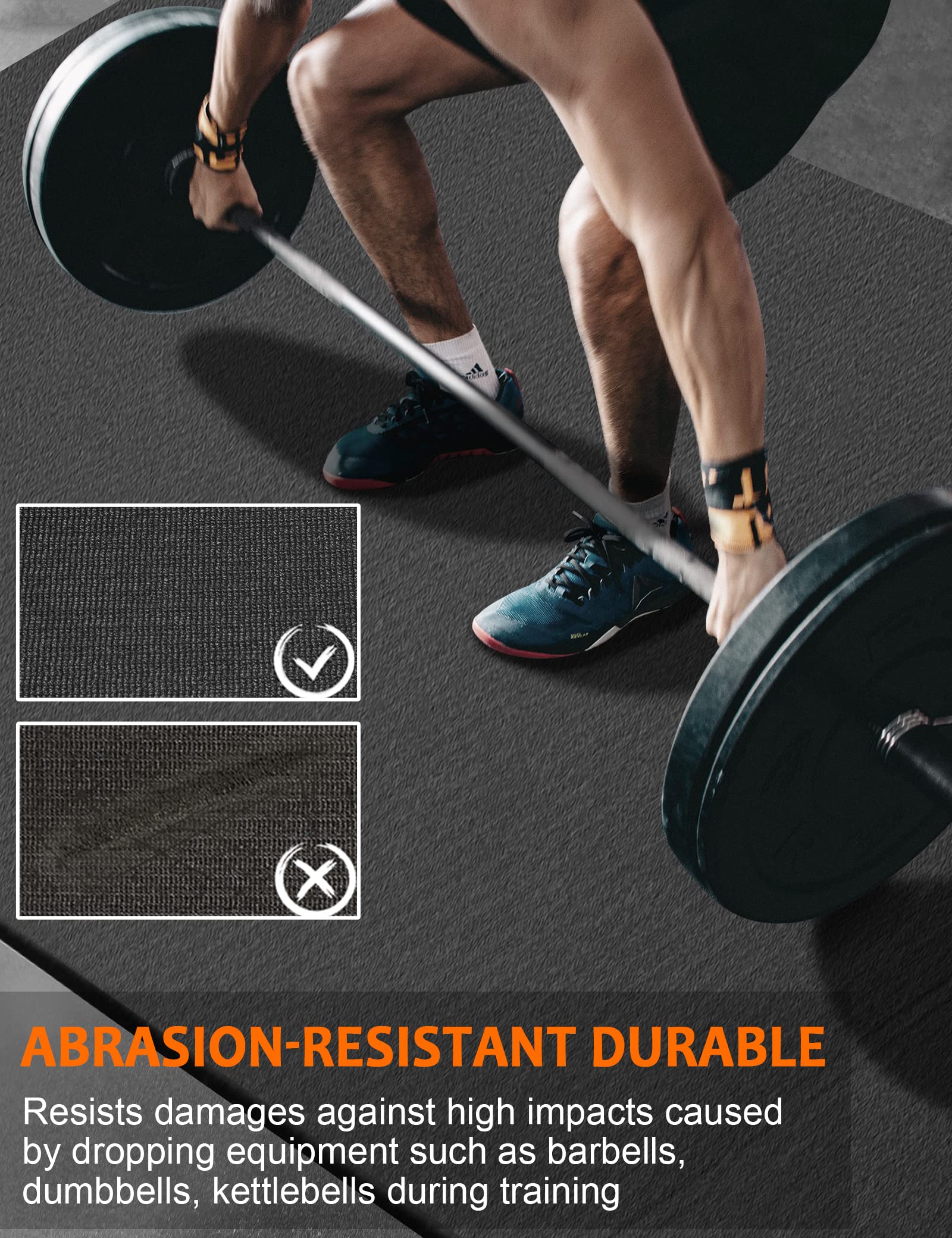 Large Workout Mat 12 'X6 'X7Mm Exercise Mat For Home Gym Workout Flooring Mat All Purpose Fitness Mat Non-Slip Yoga Mat Cardio M