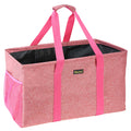 Baleine Extra Large Utility Tote Bag With Wire Frame For Storage (Pink, 1-Pack)