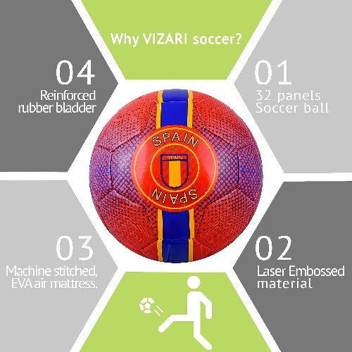 Vizari Y18 Spain Soccer Ball – Red