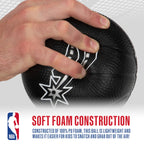 Franklin Sports Nba San Antonio Spurs Mini Foam Basketball - Kids 5.5'' Inch Toy Basketball For Over The Door + Mini Indoor Hoop