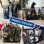 Mythinglogic Golf Storage Garage Organizer,Golf Bag Storage Stand And Other Golfing Equipment Rack,Extra Large Design For Golf C