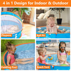 Peradix Baby Beach Tent, Paddling Pool For Kids & Pets Infant Ball Pit Tent, Toddler Wading Pool Uv Sun Shelter Canopy With Mosq