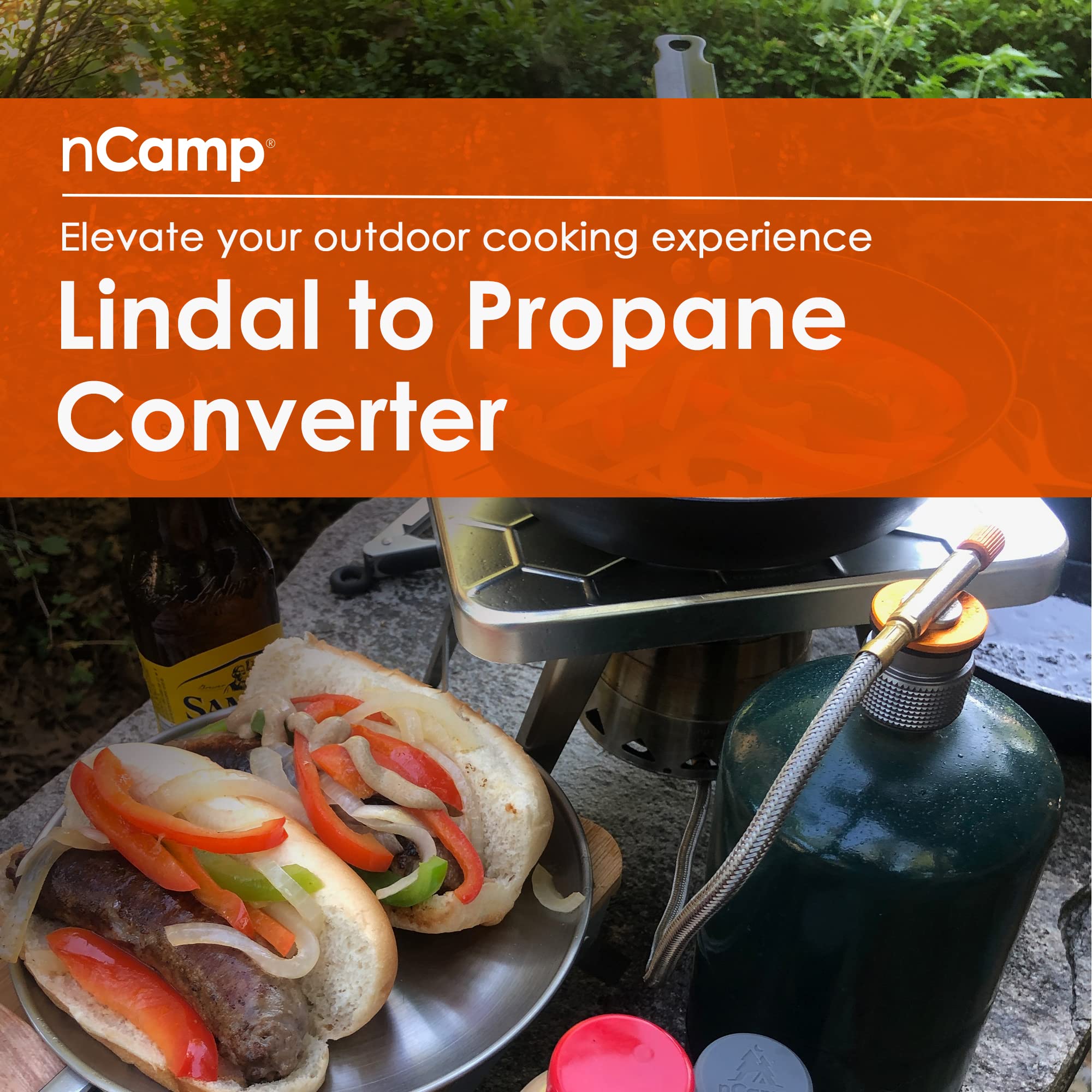 Ncamp Outdoor Camping Hiking Backpacking Stove Lindal To Propane Fitting For Ncamp Gas Adapter And Ncamp Stove