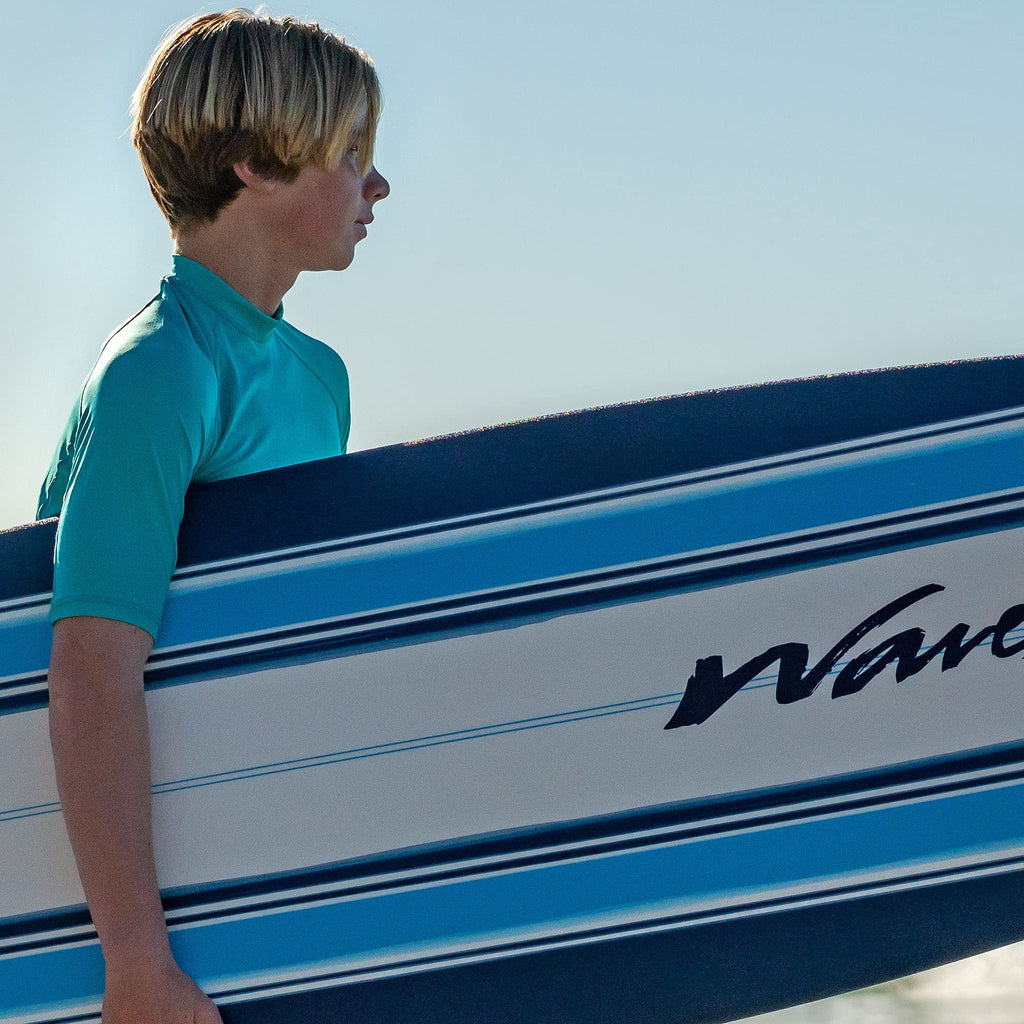 Wavestorm - Classic Soft Top Foam 7ft Surfboard Surfboard for Beginners and All Surfing Levels Complete Set Includes Leash and M