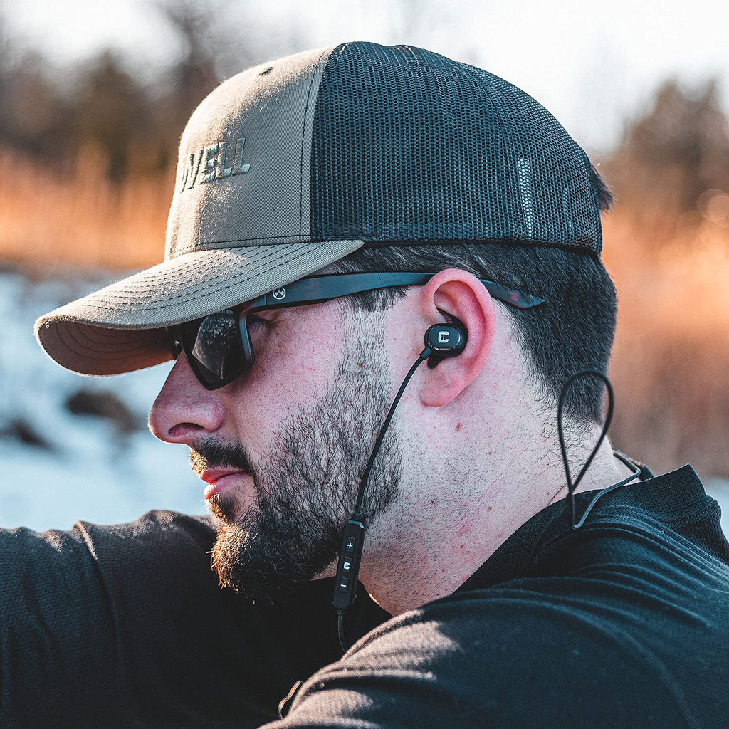 Caldwell E-Max Power Cords 22 Nrr - Electronic Hearing Protection With Bluetooth Connectivity For Shooting, Hunting, And Range