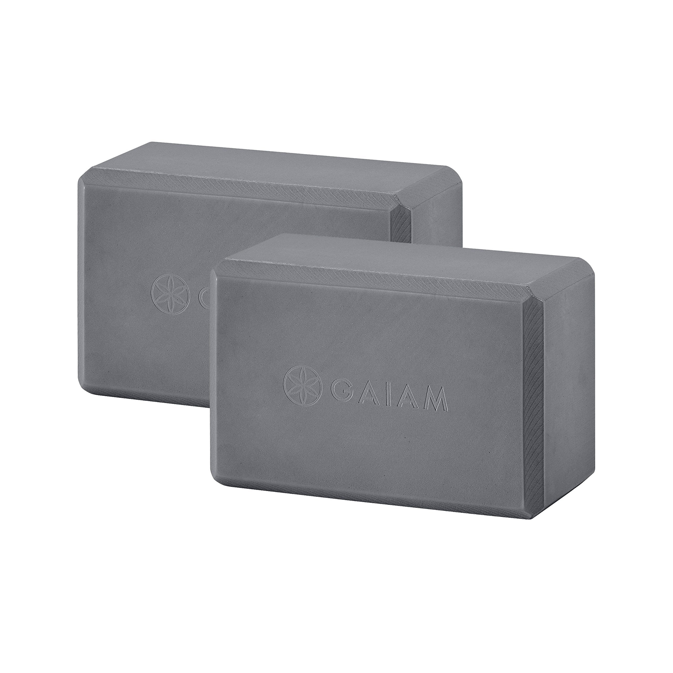 Gaiam Essentials Yoga Block (Set Of 2) - Supportive Latex-Free Eva Foam Soft Non-Slip Surface For Yoga, Pilates, Meditation, Gre