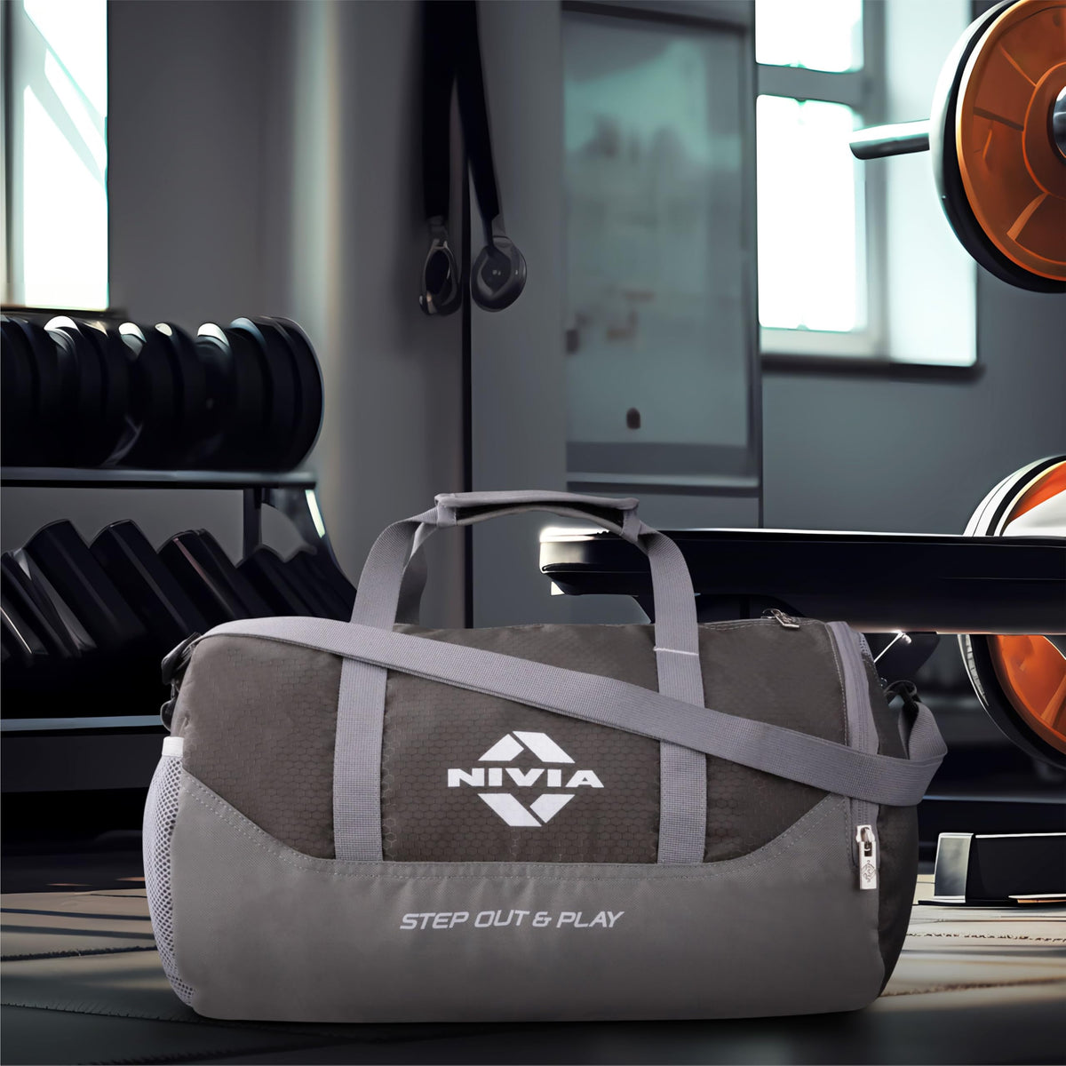 Nivia Beast Gym Bag4, Polyester Gym & Fitness Bag For Men & Women With Separate Shoes Compartment, Adjustable Shoulder Strap, S