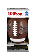Wilson Ncaa Supreme Composite Leather Football W/ Pump & Tee - Junior Size, Brown