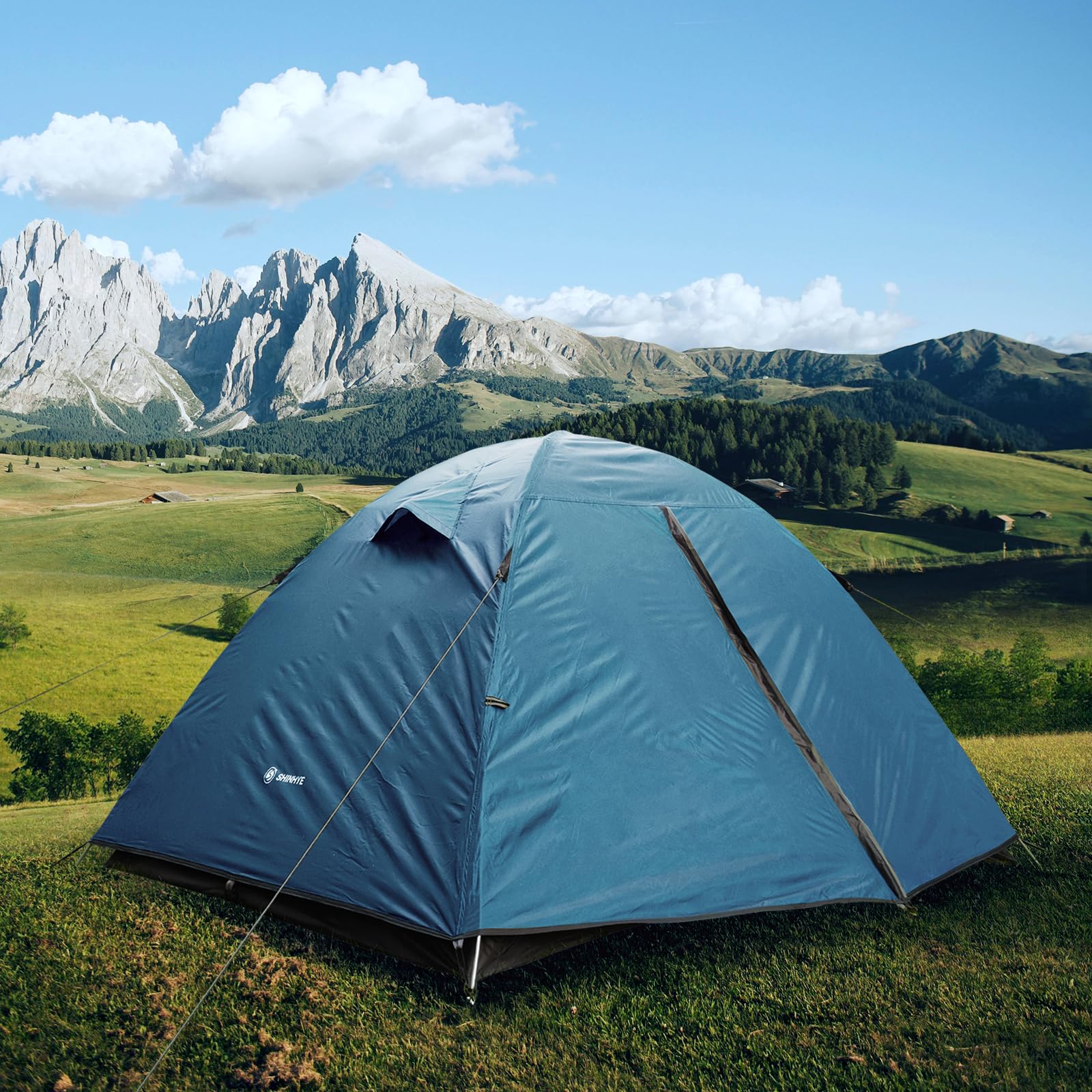 Backpacking Tent For Camping 2/3/4 Person Hiking Ultralight Tent For Waterproof Windproof Outdoor Tents Easy Setup Two Doors Dou